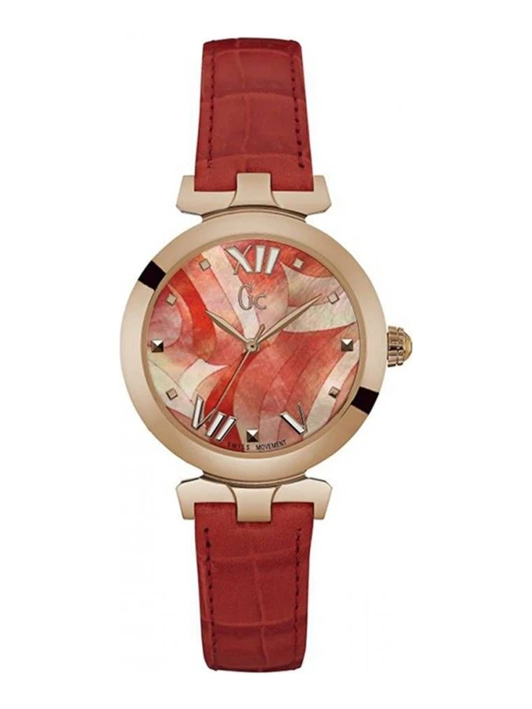 Orange Leather Dress Watch