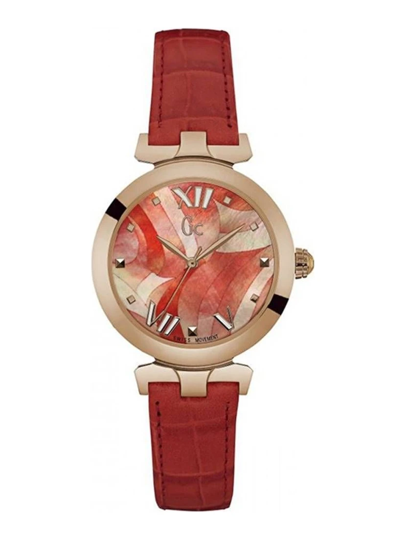 Orange Leather Dress Watch