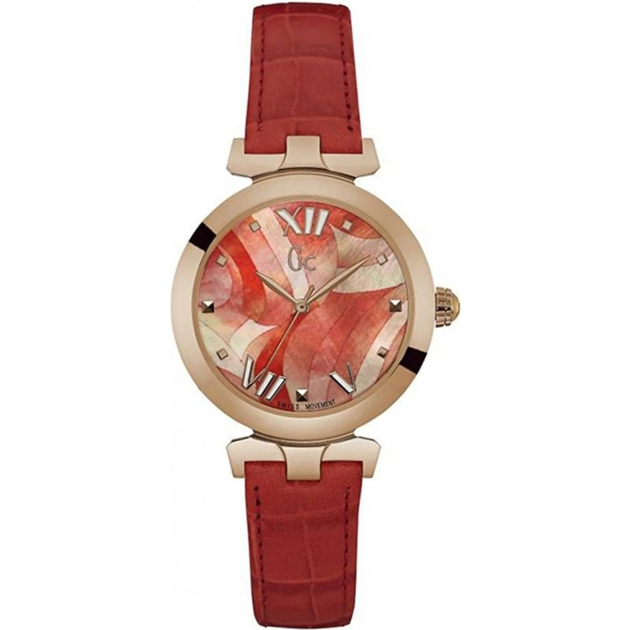 Orange Leather Dress Watch