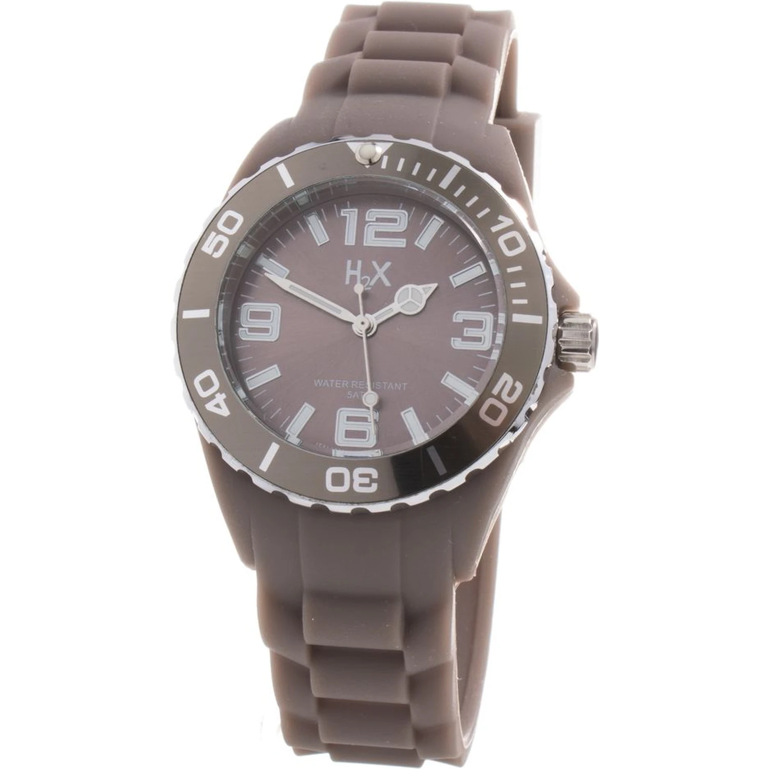 Brown Rubber Sport Watch