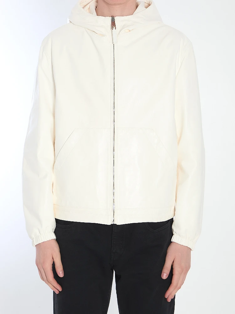 Reversible leather jacket