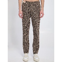 Cotton and wool blend trousers