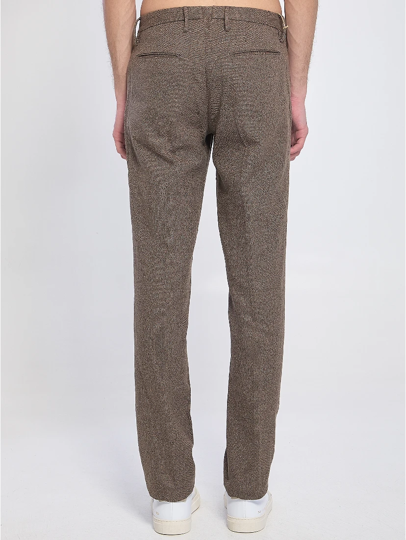 Cotton and wool blend trousers