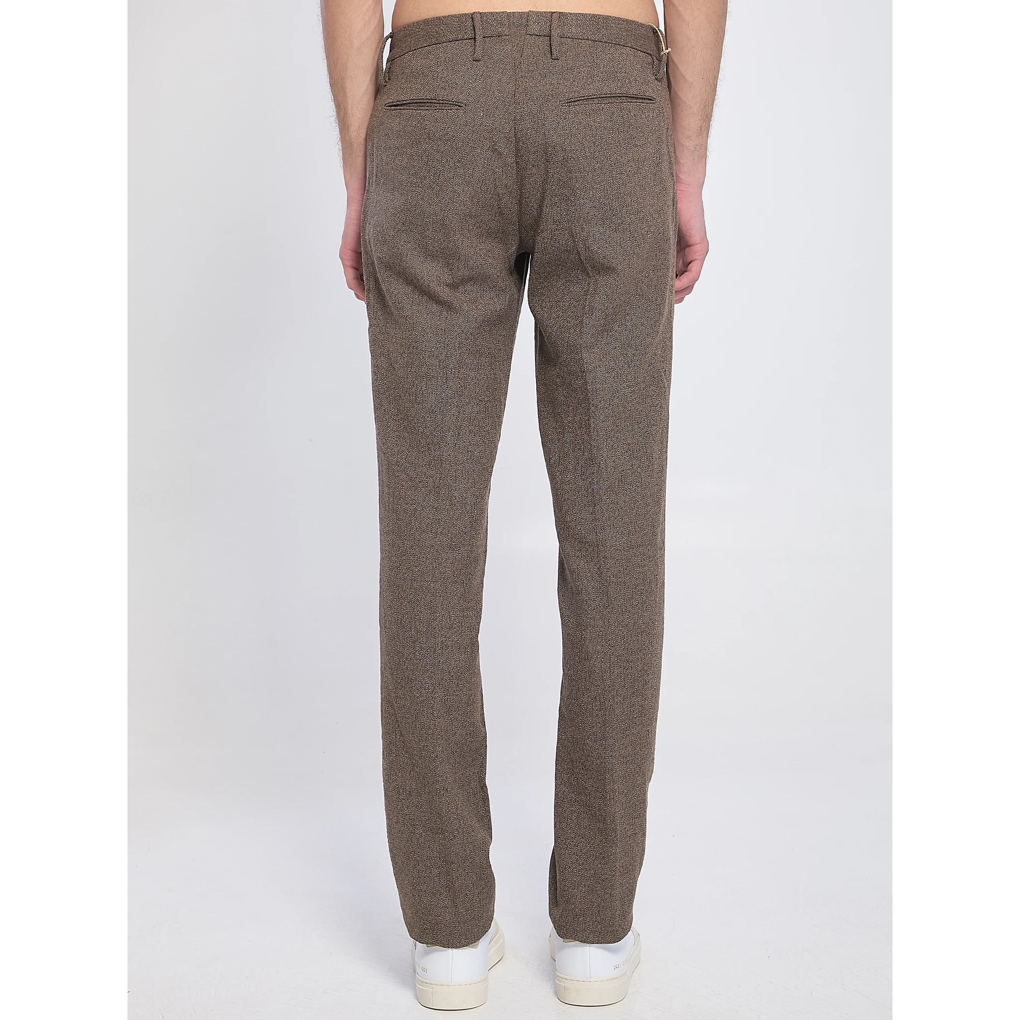 Cotton and wool blend trousers