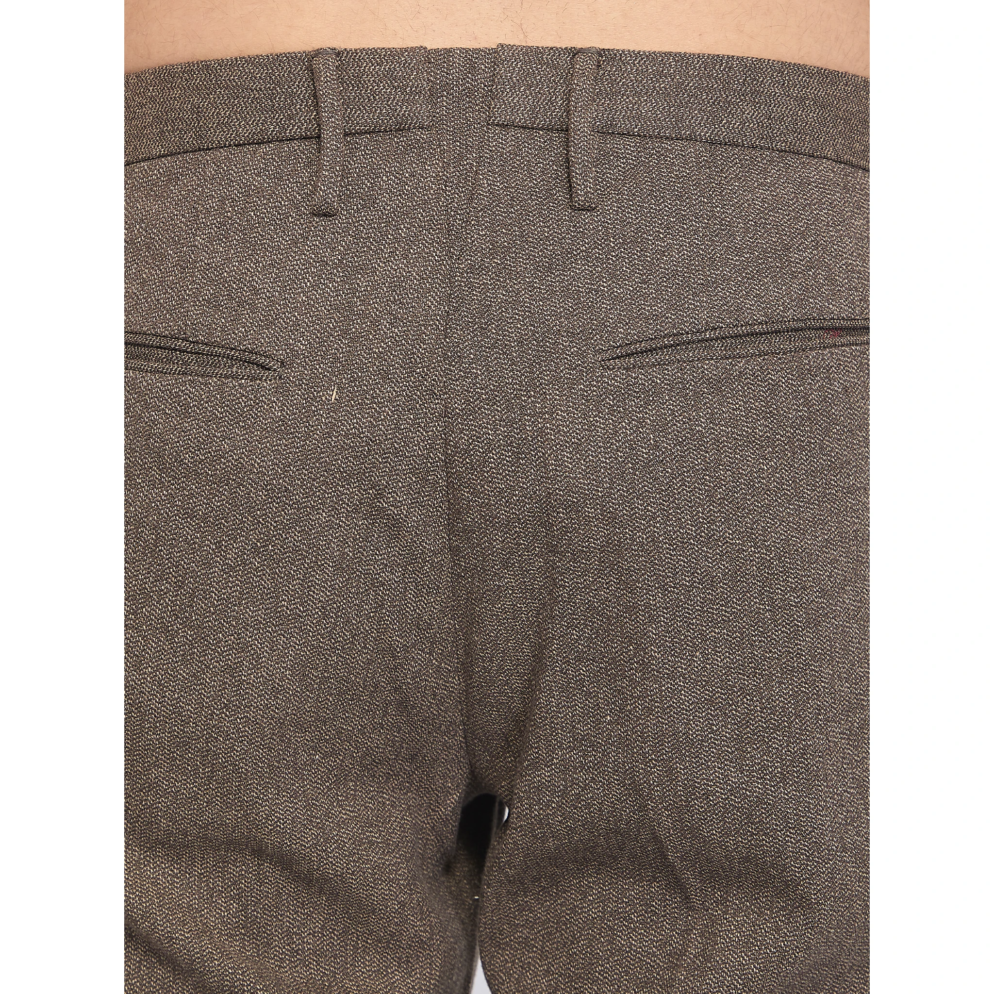 Cotton and wool blend trousers