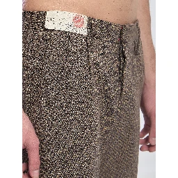 Cotton and wool blend trousers