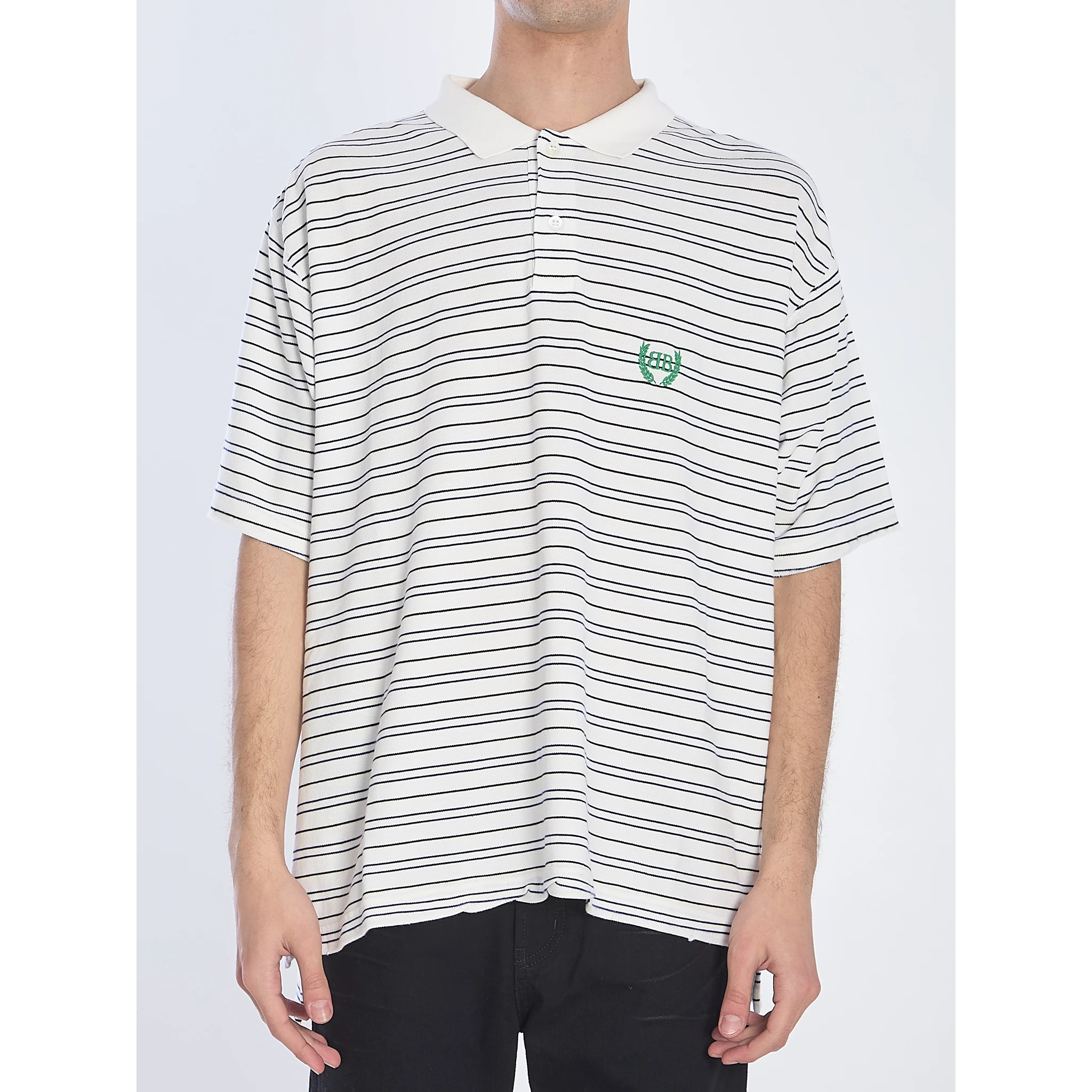 Striped polo shirt