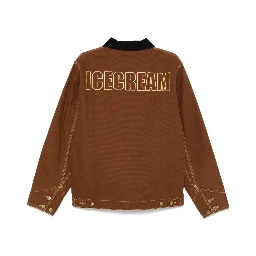 ICECREAM Canvas Workwear Jacket In Brown