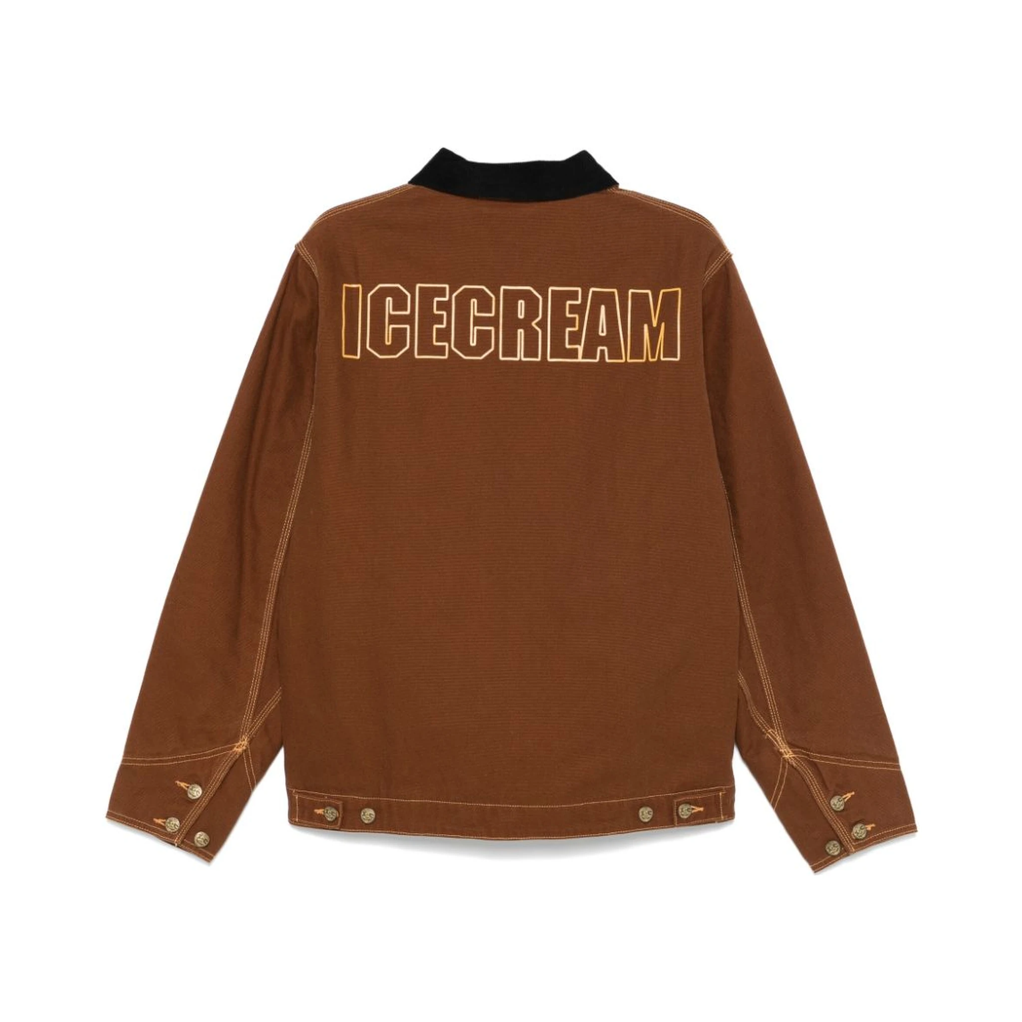ICECREAM Canvas Workwear Jacket In Brown