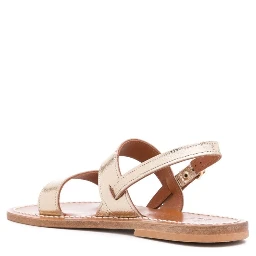 buckled leather sandals