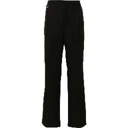 Luxurious Virgin Wool Trousers In Black