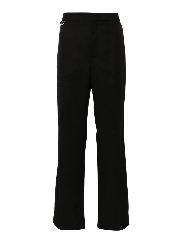 Luxurious Virgin Wool Trousers In Black