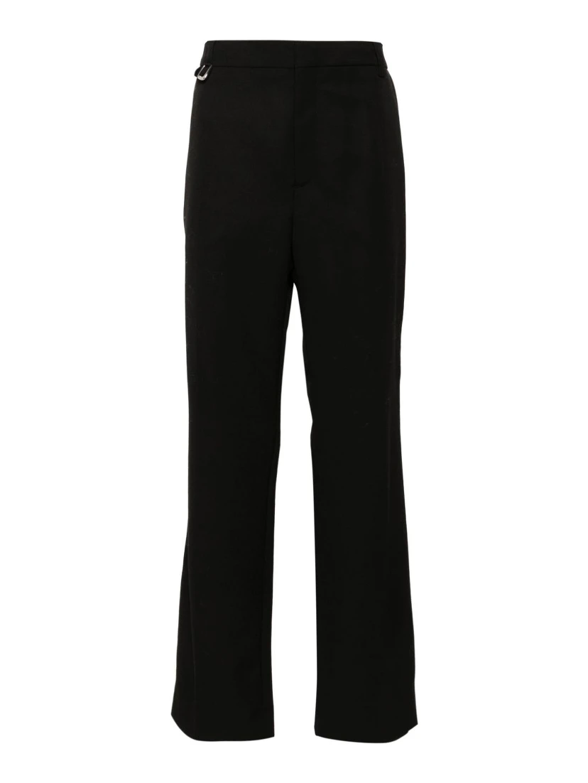 Luxurious Virgin Wool Trousers In Black