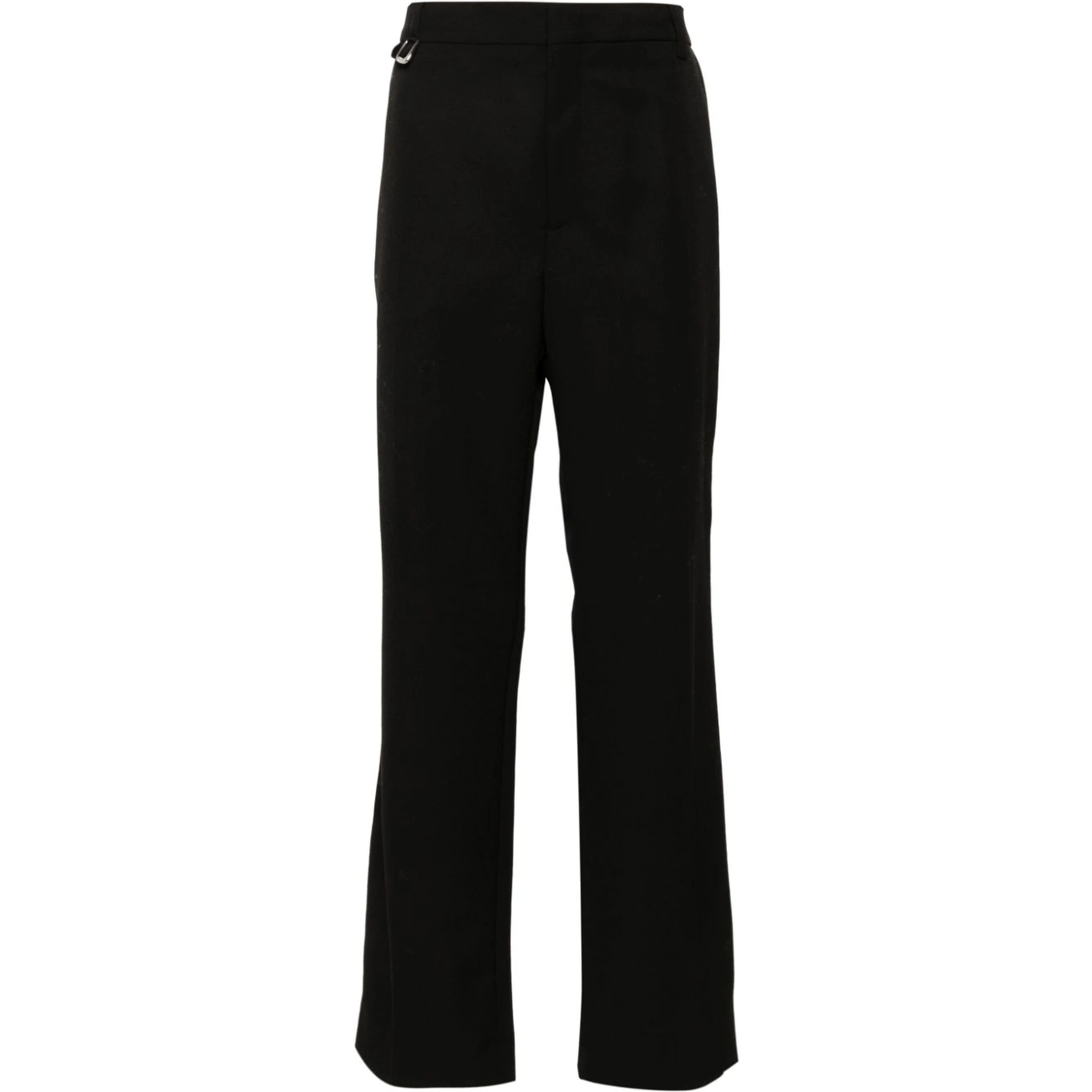 Luxurious Virgin Wool Trousers In Black