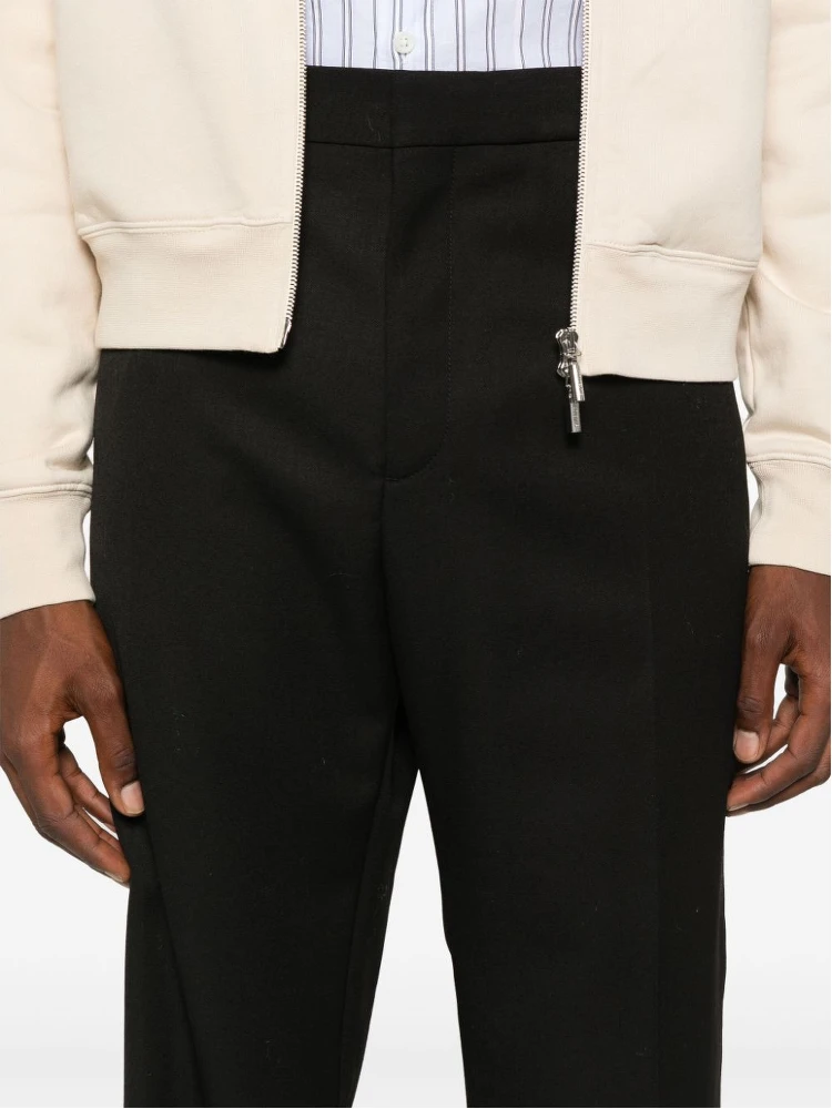 Luxurious Virgin Wool Trousers In Black alternative