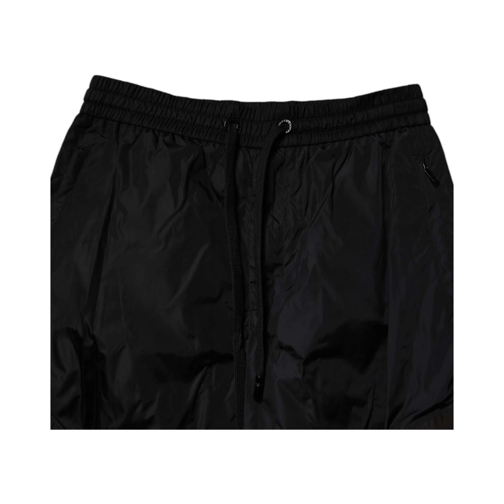 Black Nylon Cargo Jogger Men Sweatpants Pants