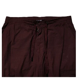 Maroon Cotton Cargo Jogger Sweatpants Pants