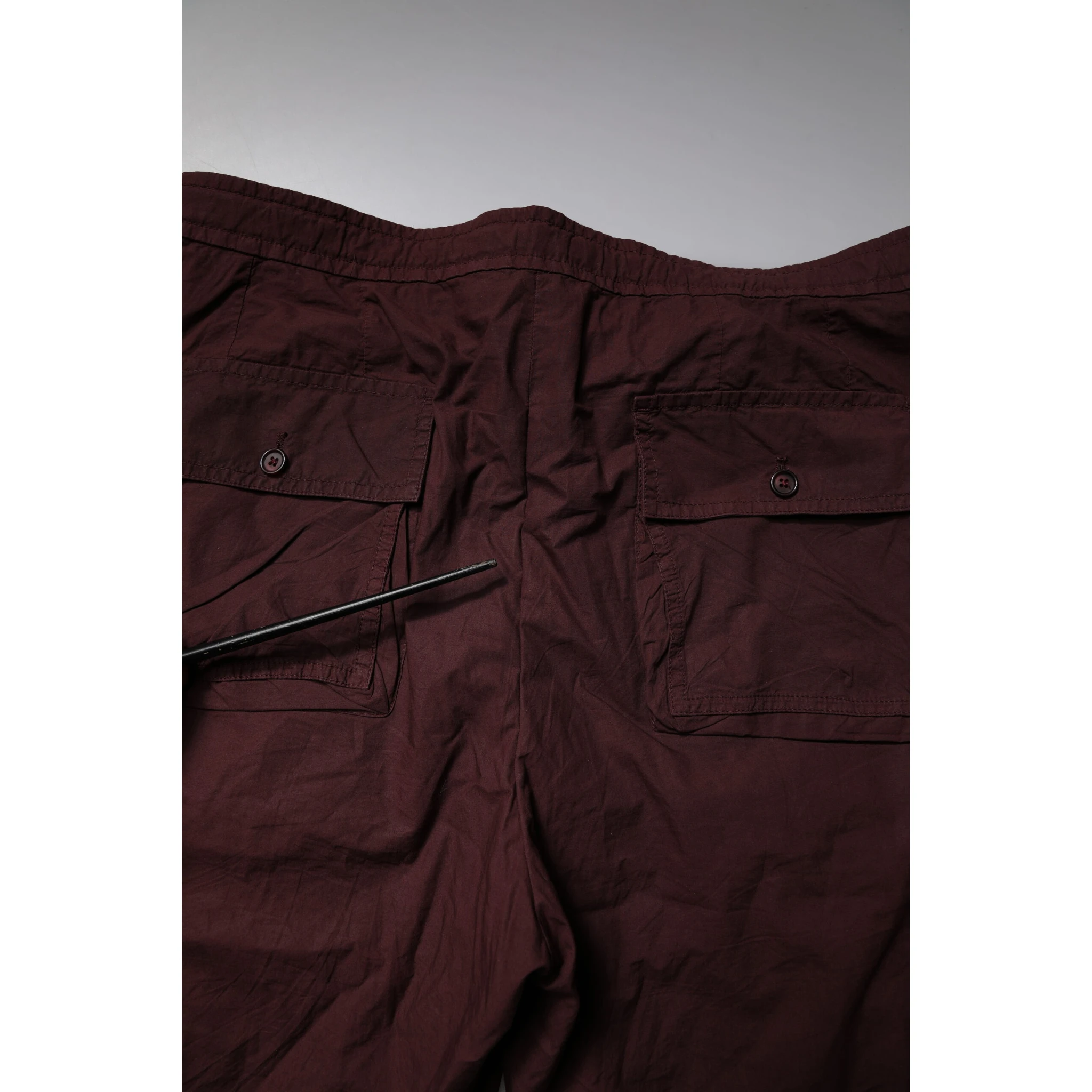 Maroon Cotton Cargo Jogger Sweatpants Pants