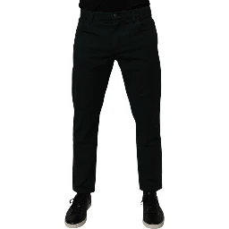 Dark Green Cotton Loose Men Denim Jeans