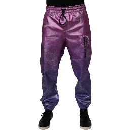 Pink Purple Two Tone Jogger Sweatpants Pants
