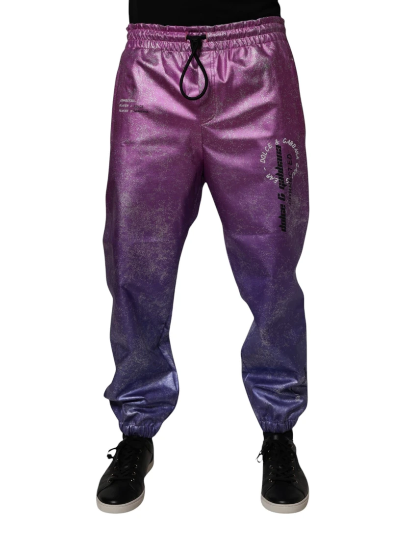Pink Purple Two Tone Jogger Sweatpants Pants