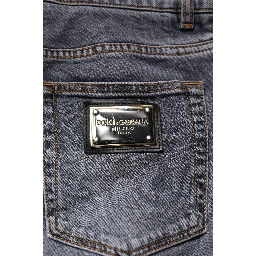 Dark Gray Cotton Stretch Skinny Denim Jeans