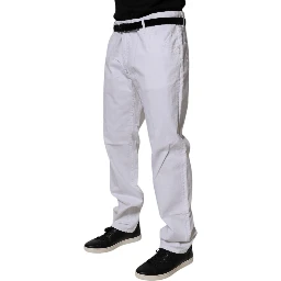 White Cotton Straight Men Denim Jeans