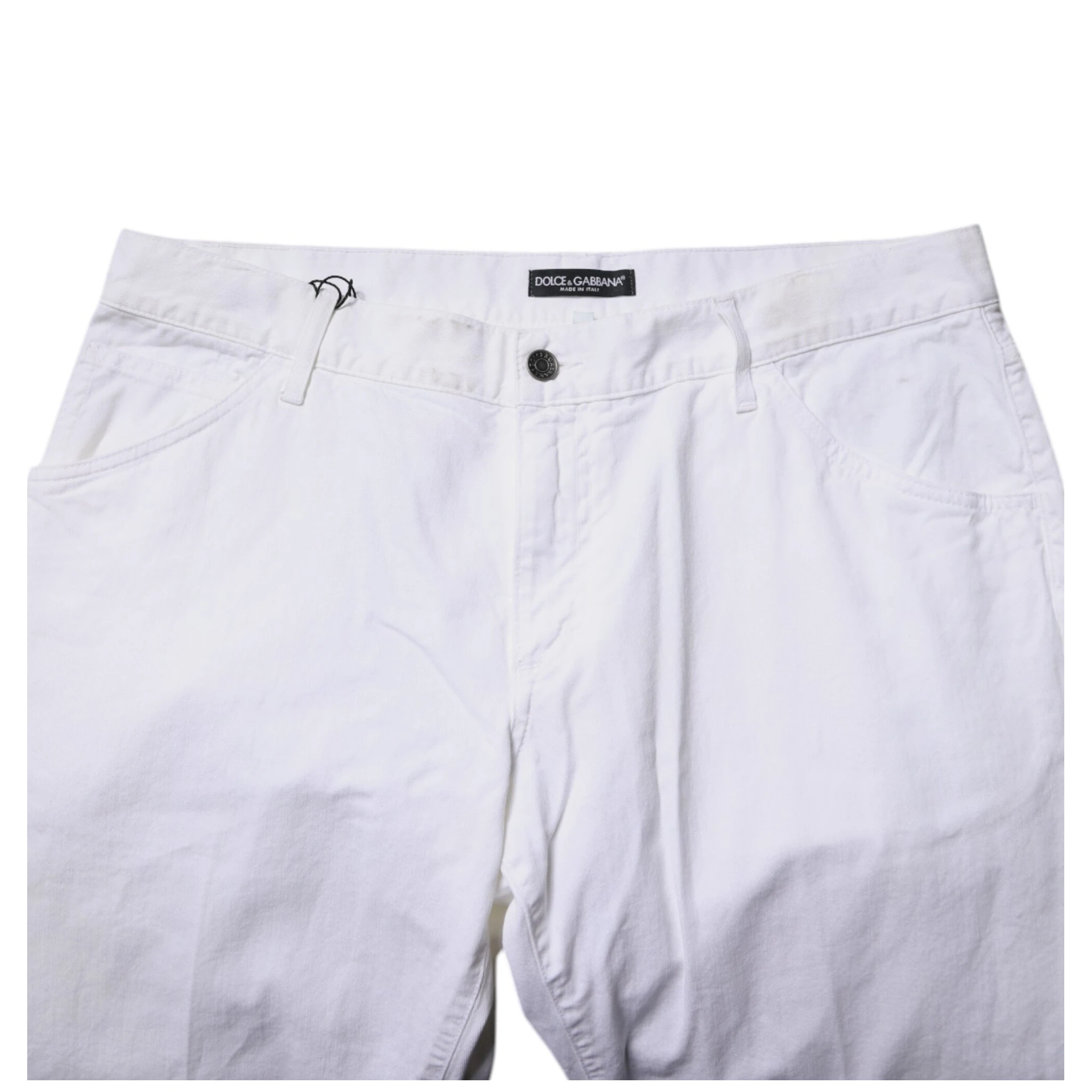 White Cotton Straight Men Denim Jeans