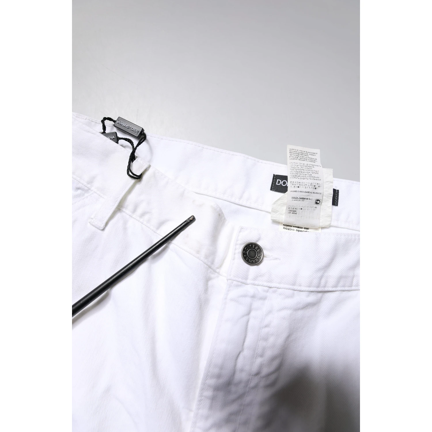 White Cotton Straight Men Denim Jeans