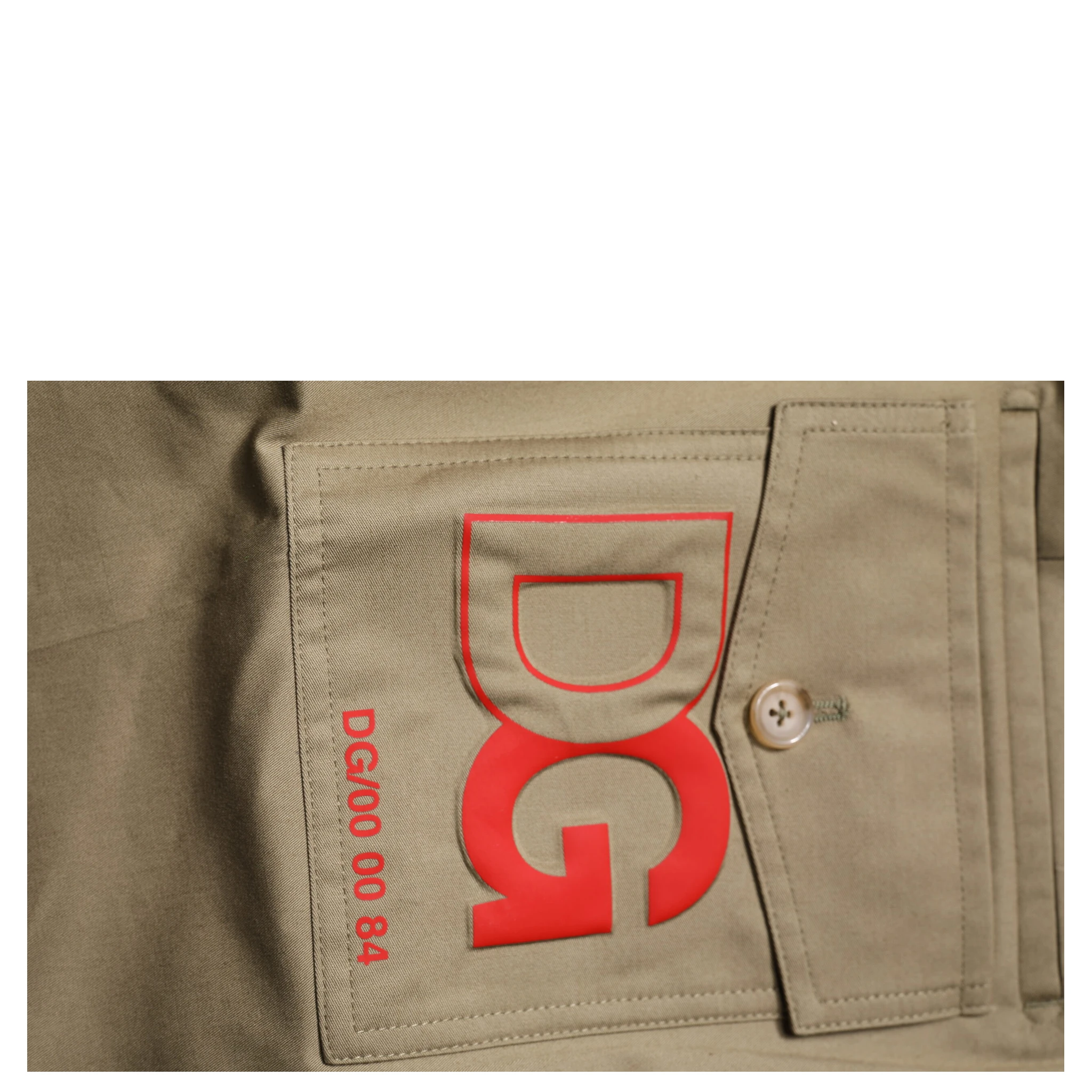 Dark Khaki Cotton Tapered Pants