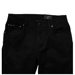 Black Cotton Stretch Skinny Men Denim Jeans