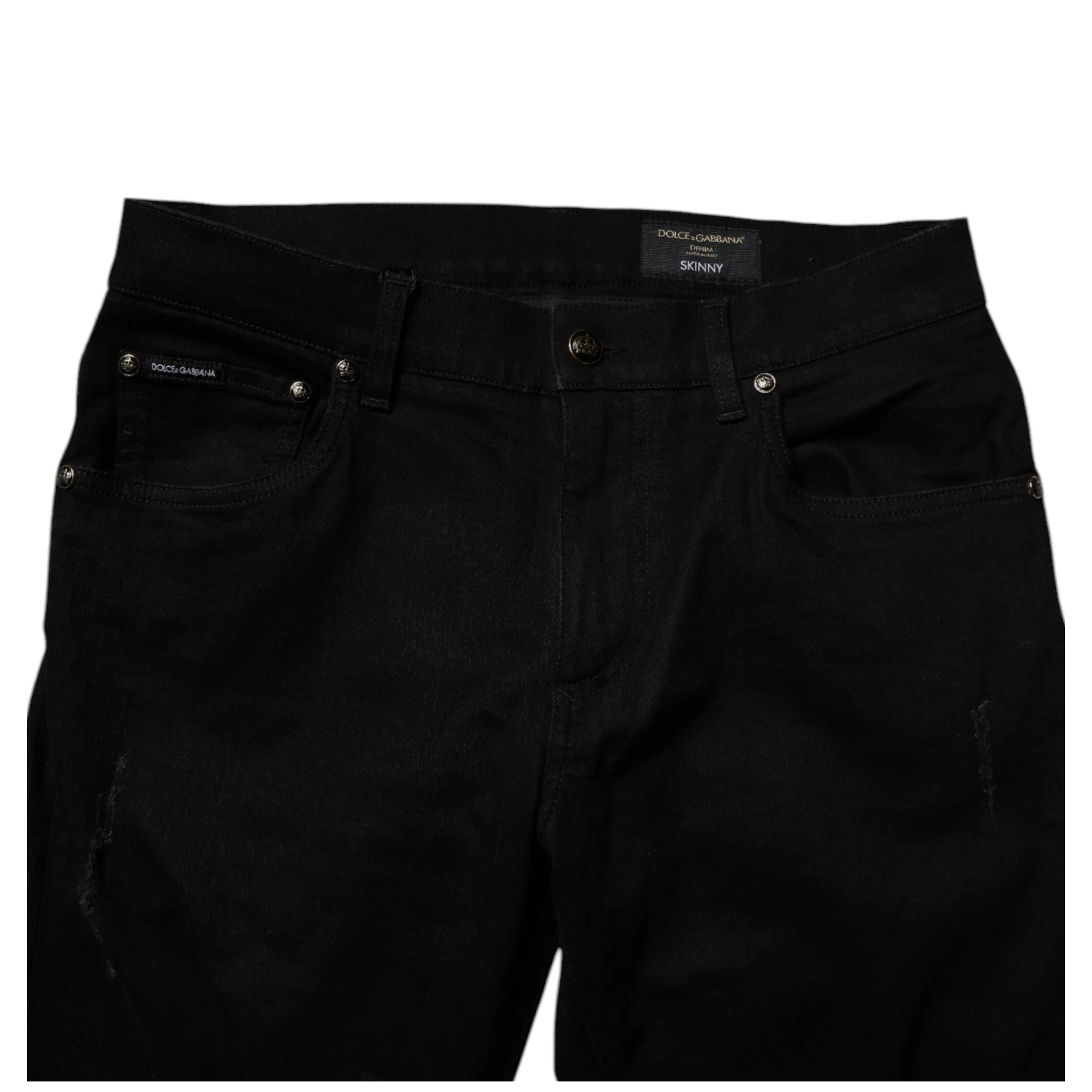 Black Cotton Stretch Skinny Men Denim Jeans
