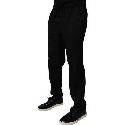 Black Wool Jogger Sweatpants Pants