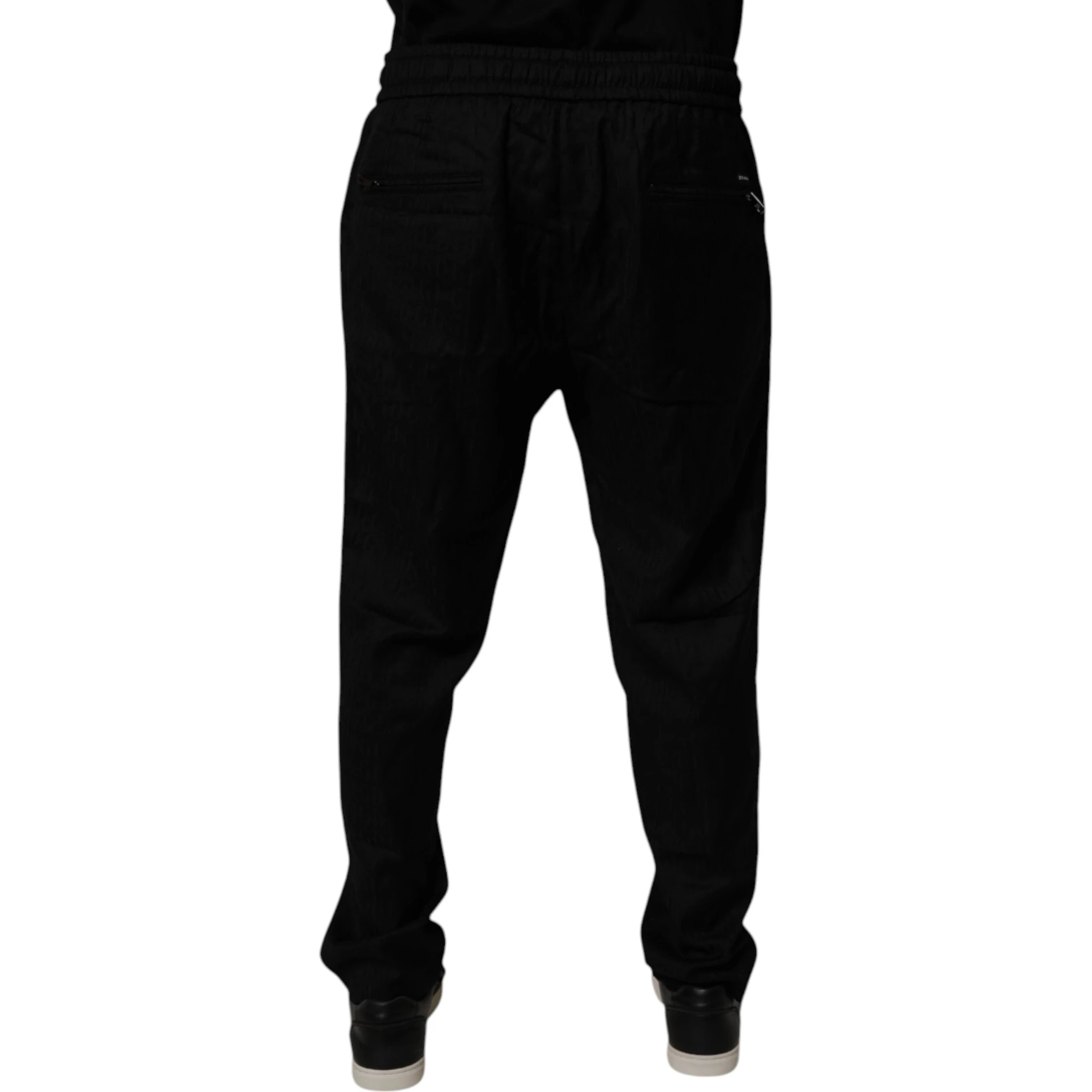 Black Wool Jogger Sweatpants Pants