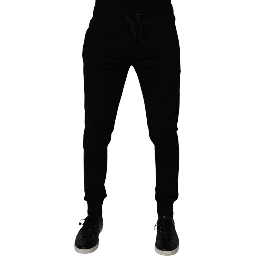Black Cotton Jogger Sweatpants Pants