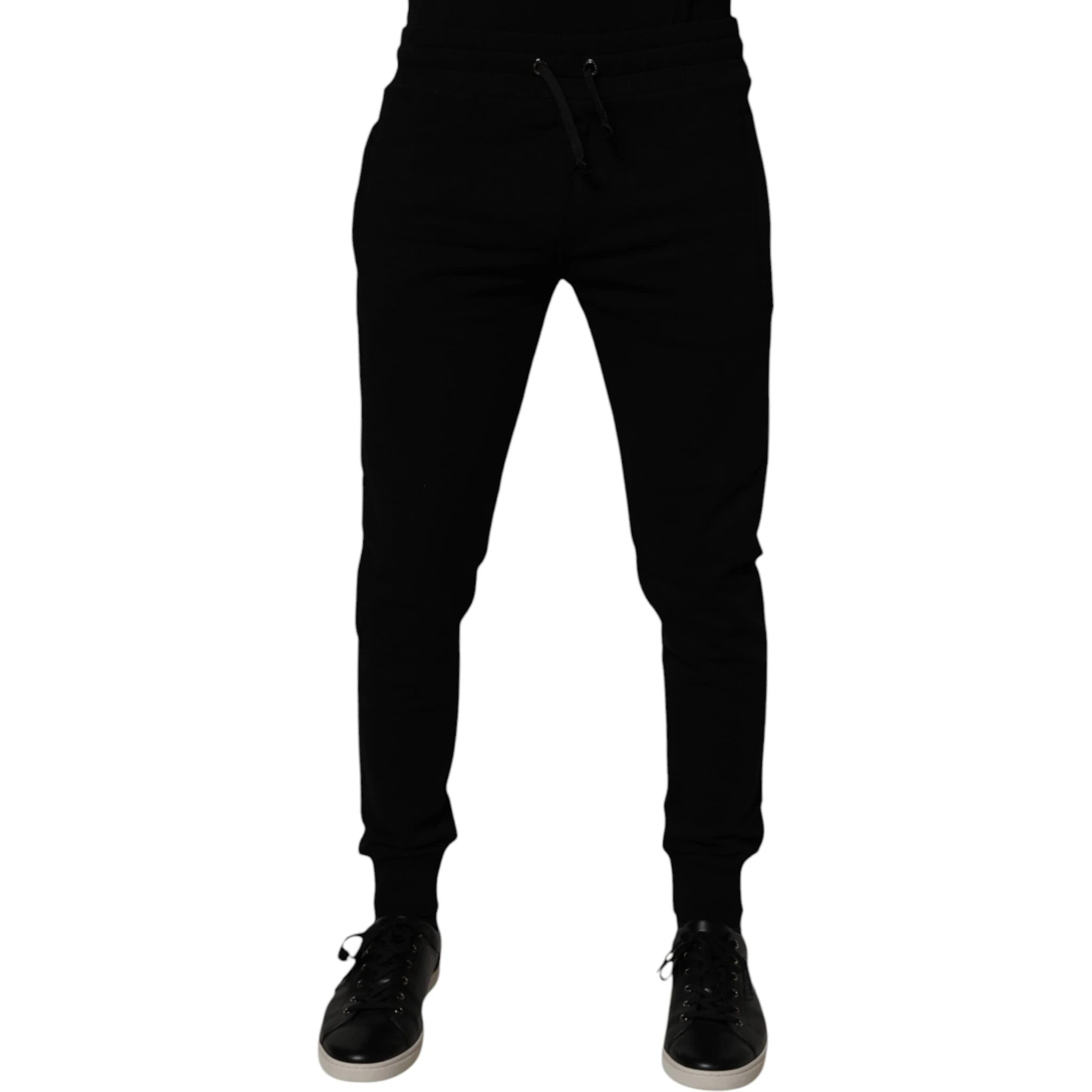 Black Cotton Jogger Sweatpants Pants