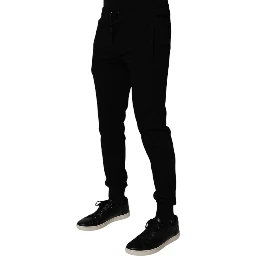Black Cotton Jogger Sweatpants Pants