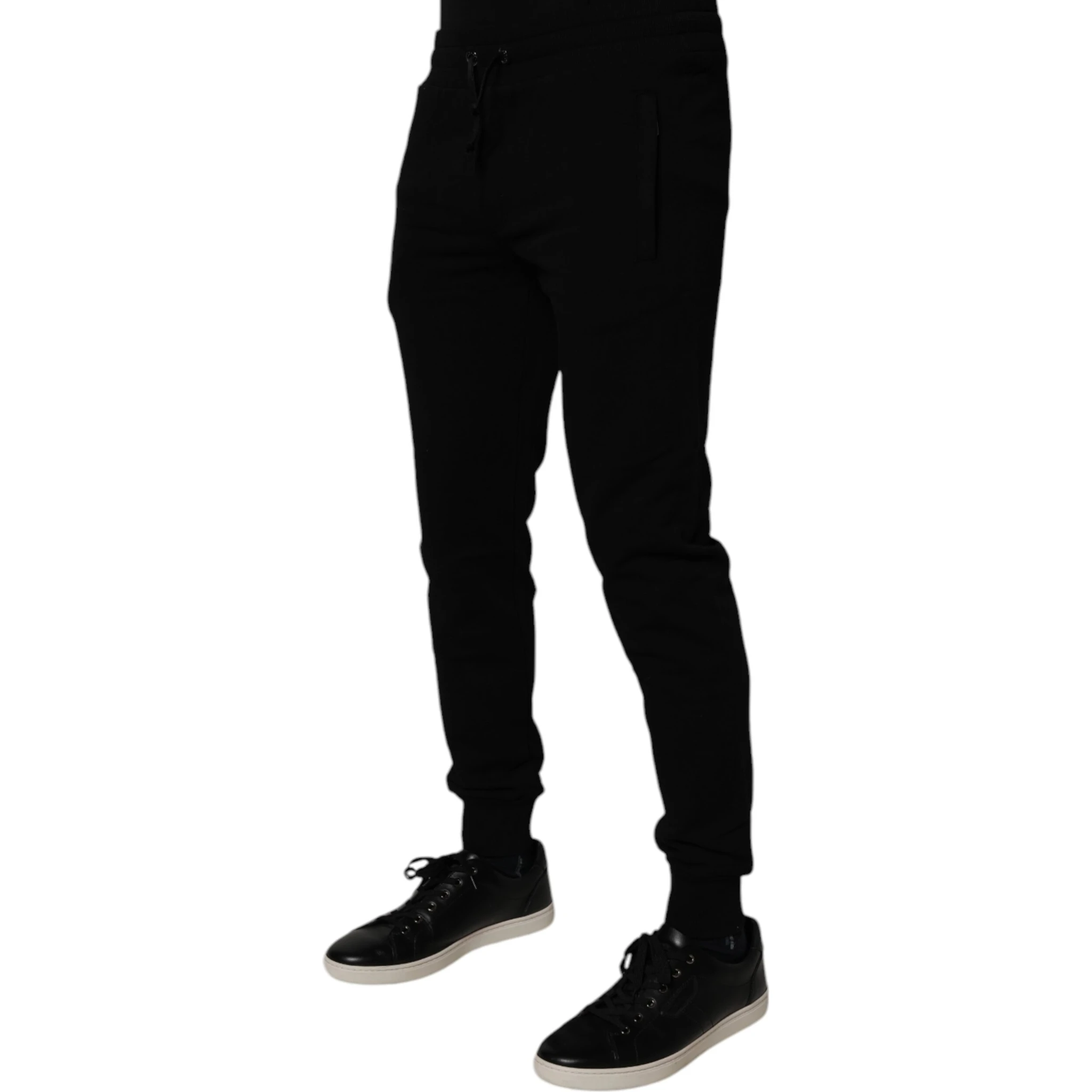 Black Cotton Jogger Sweatpants Pants