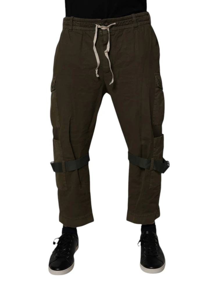 Brown Cotton Stretch Cargo Pants alternative