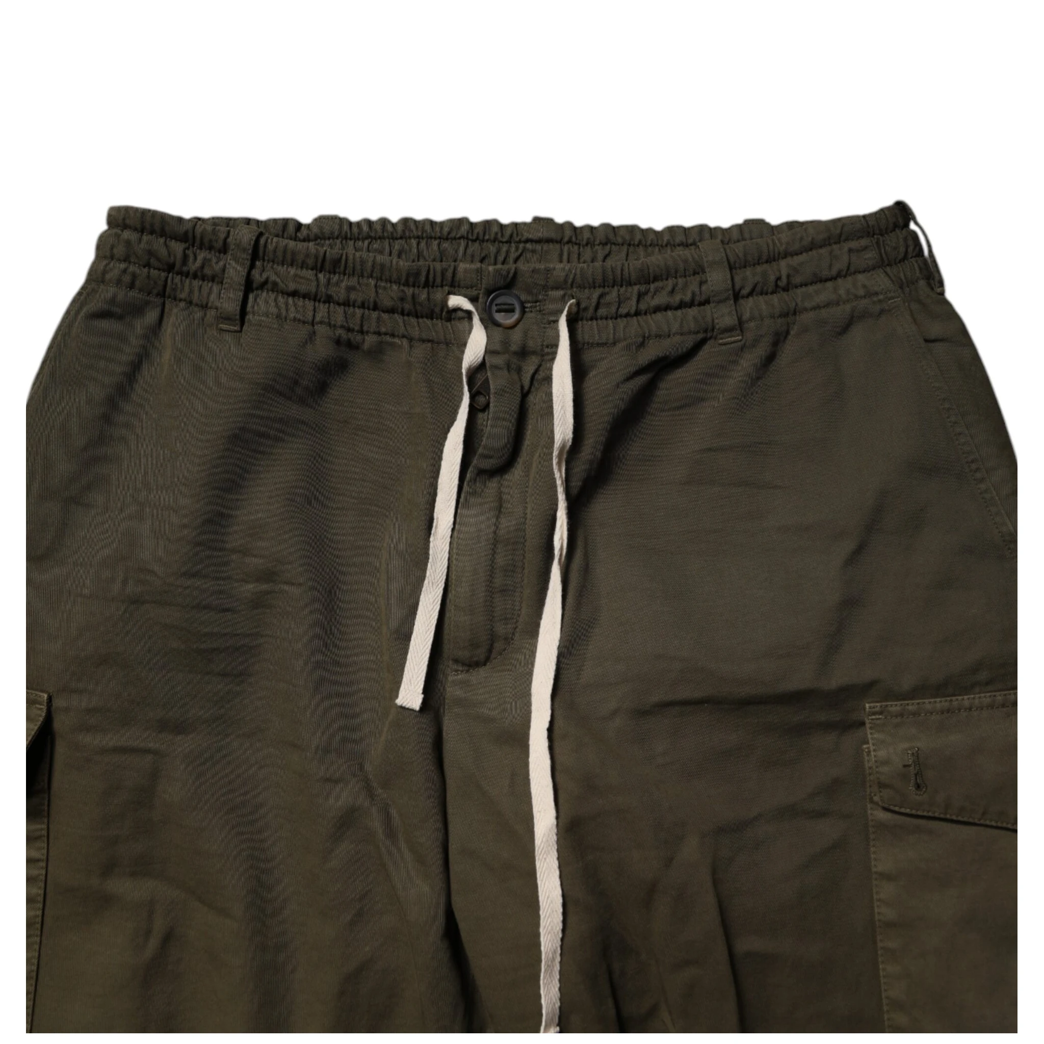 Brown Cotton Stretch Cargo Pants