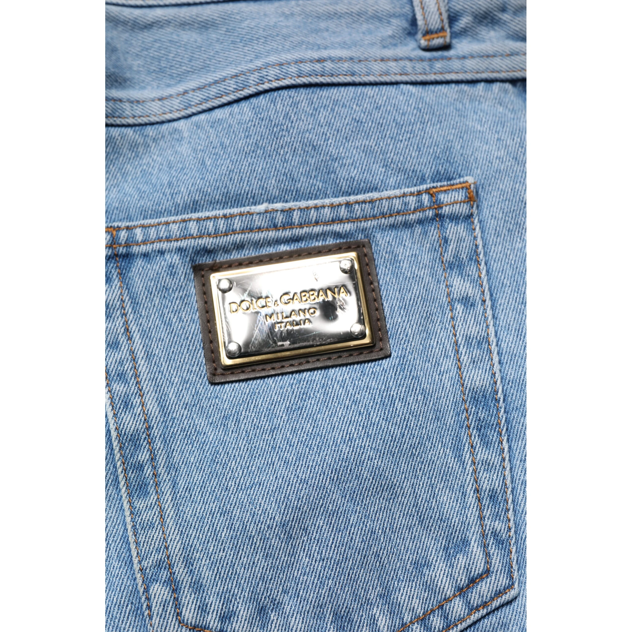 Blue Cotton Skinny Men Denim Mid Waist Jeans