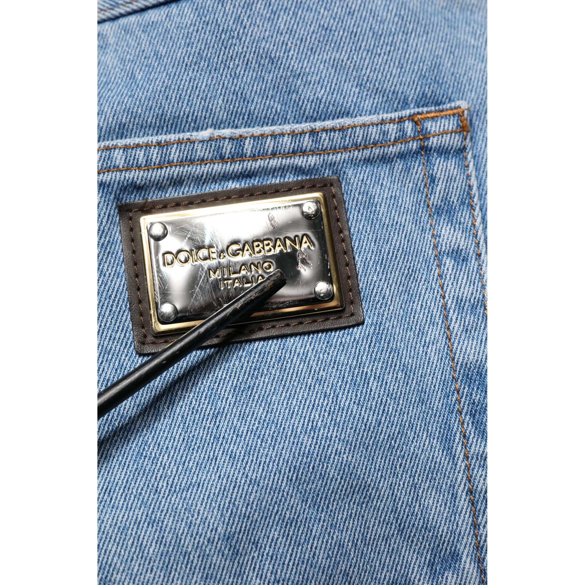 Blue Cotton Skinny Men Denim Mid Waist Jeans