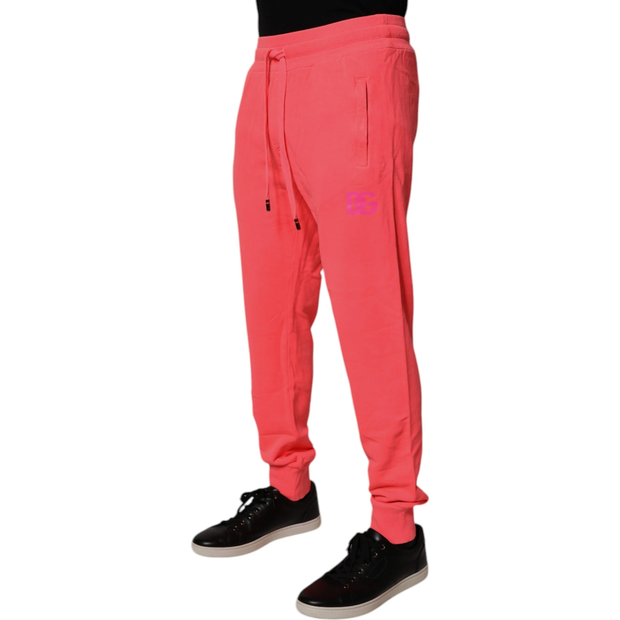 Neon Red Cotton Jogger Men Sweatpants Pants