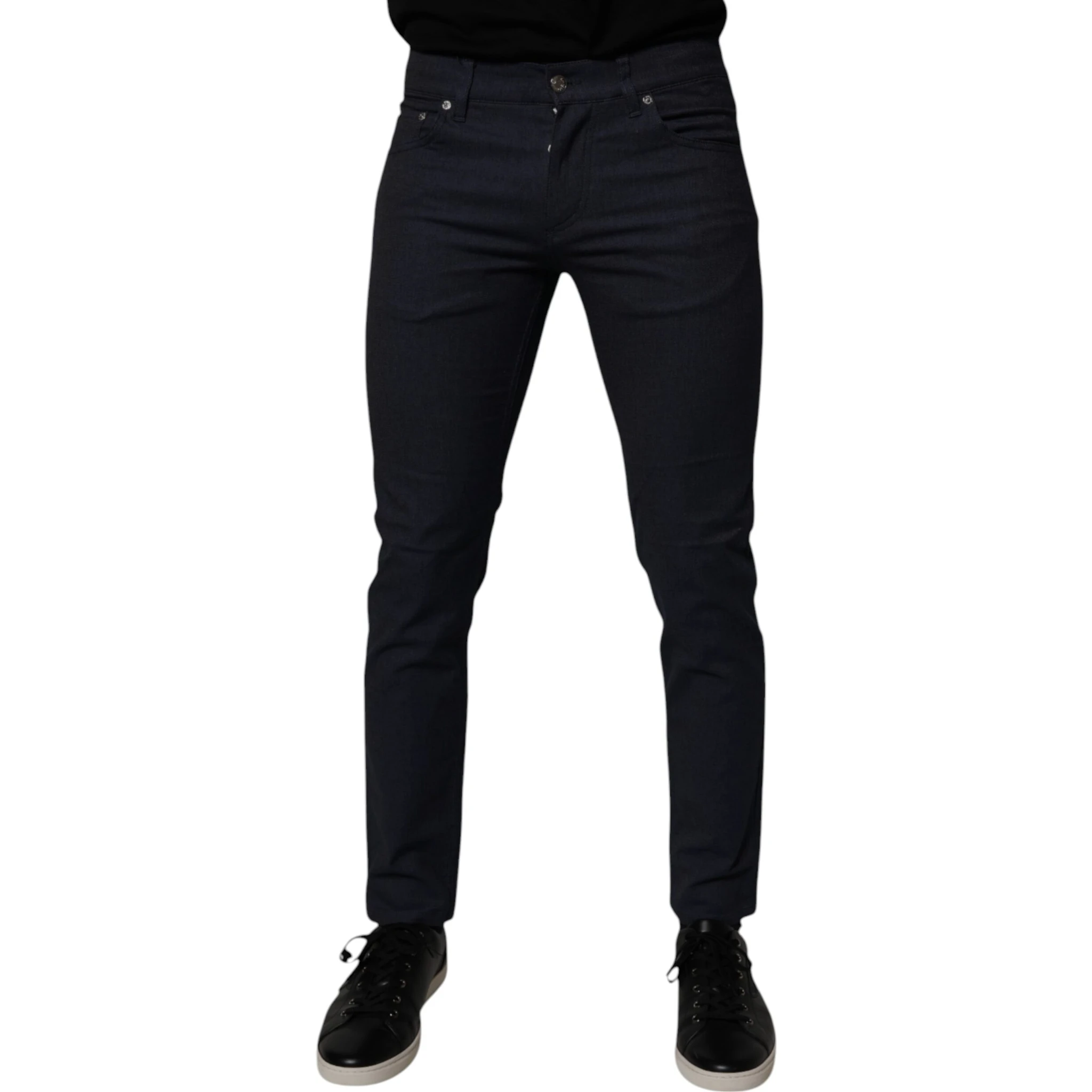 Dark Blue Cotton Stretch Skinny Denim Jeans