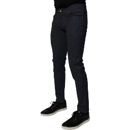 Dark Blue Cotton Stretch Skinny Denim Jeans