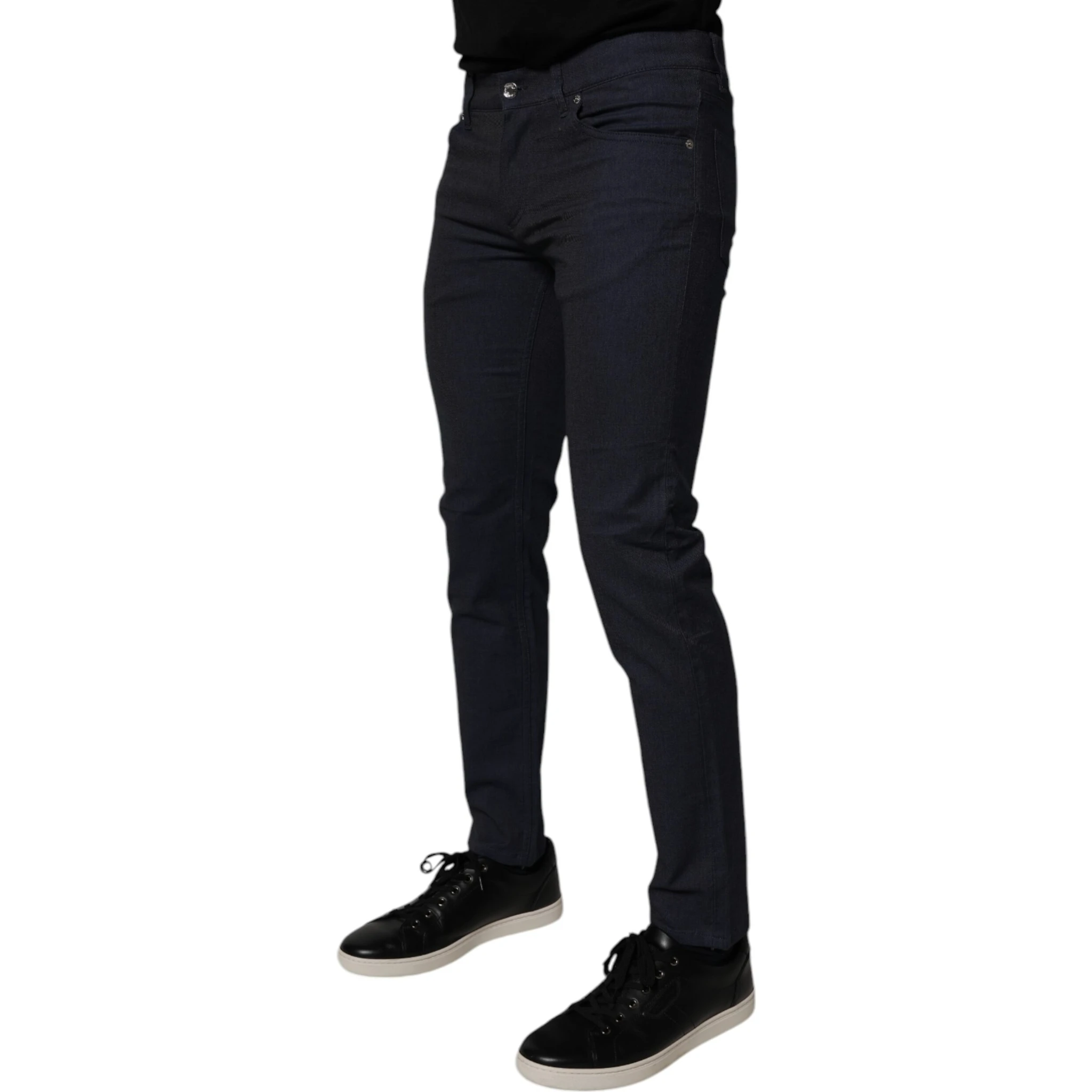 Dark Blue Cotton Stretch Skinny Denim Jeans