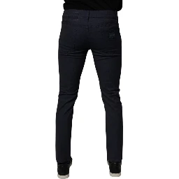 Dark Blue Cotton Stretch Skinny Denim Jeans