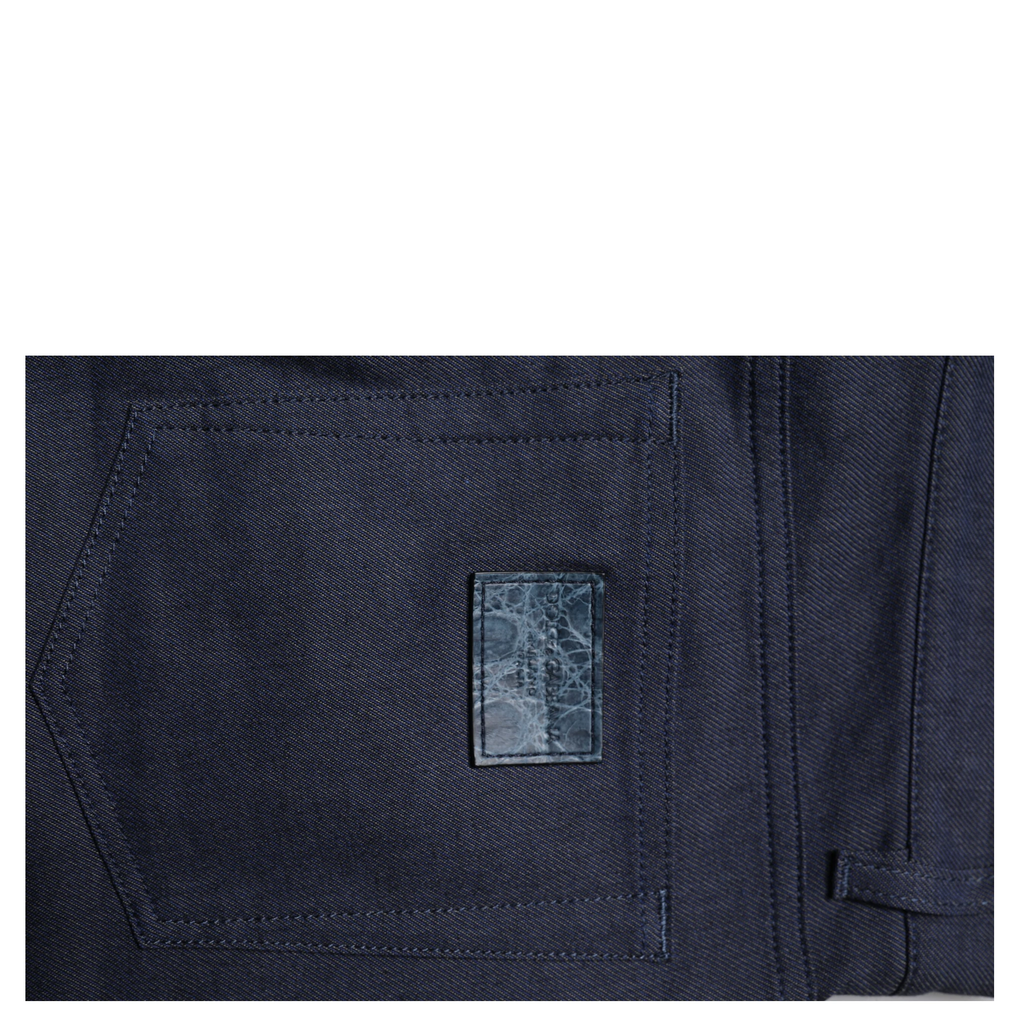 Dark Blue Cotton Stretch Skinny Denim Jeans