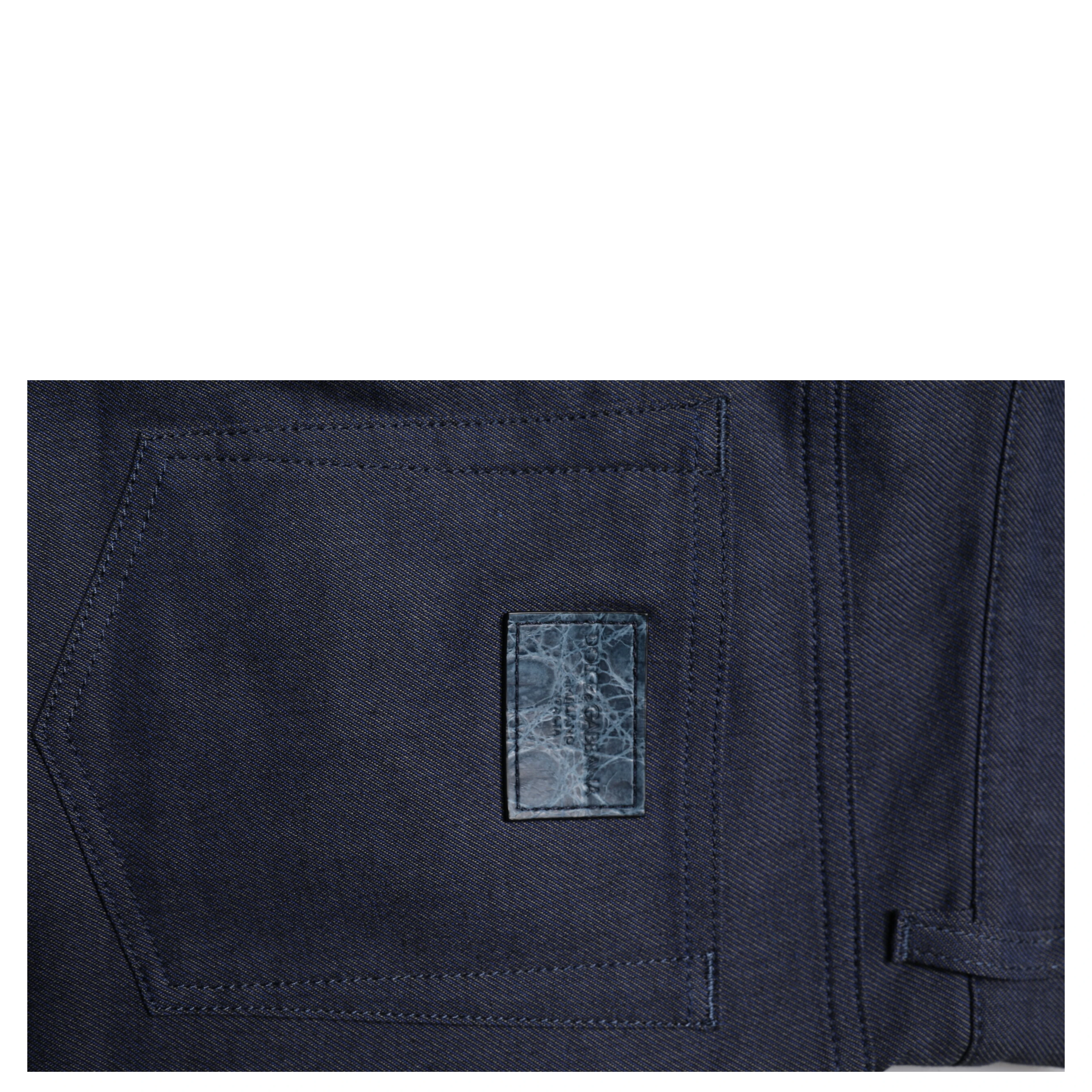 Dark Blue Cotton Stretch Skinny Denim Jeans
