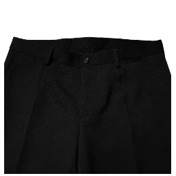 Black Wool Tapered Formal Dress Pants